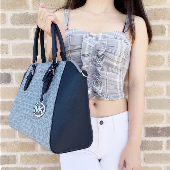 Michael kors Large Top Zip satchel Blue - Picture 3 of 7